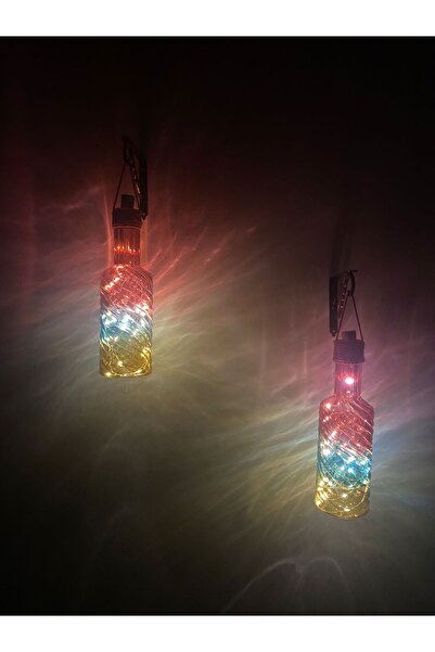Hobby Dekoratif Şişe Aplik Aydınlatma Pilli Peri Led El Boyaması Rengarenk