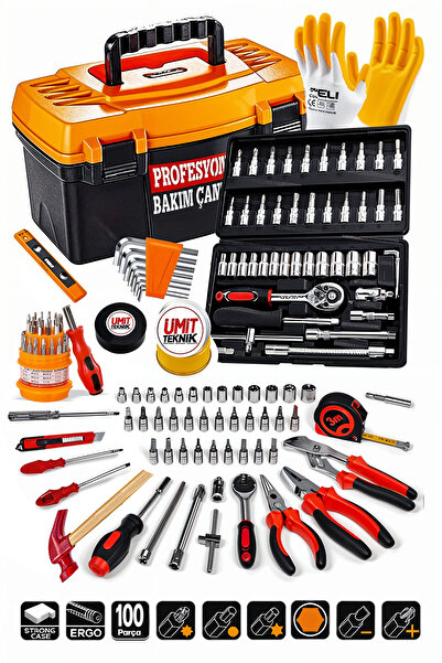 PROXTECH 100 Parça Premium Serisi Full Takım 46Lokma Set PenseYankeski,Tornav...