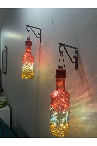 Hobby Dekoratif Şişe Aplik Aydınlatma Pilli Peri Led El Boyaması Rengarenk