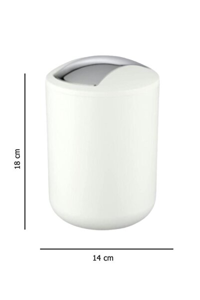 Saban 2-Pack White, Trash Can 6.4 Liters and 2 Liters - Brazilian Model