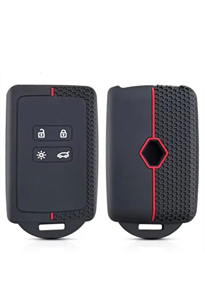 ŞENYILDIZ AKSESUAR Clio 5 Megane 4 Kadjar Uyumlu Silikon Anahtar Kılıfı Siyah Renk (SADECE RENAULT GRUP UYUMLU)