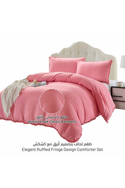 Donetella 4 - Pcs Comfoter Set Queen Size Size 200x230 cm With 350 GSM Deattachable Filler