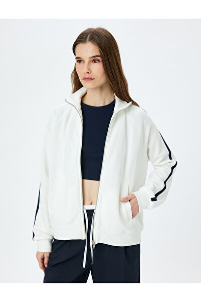 Koton Φούτερ με ριγέ ριγέ γιακά με τσέπες