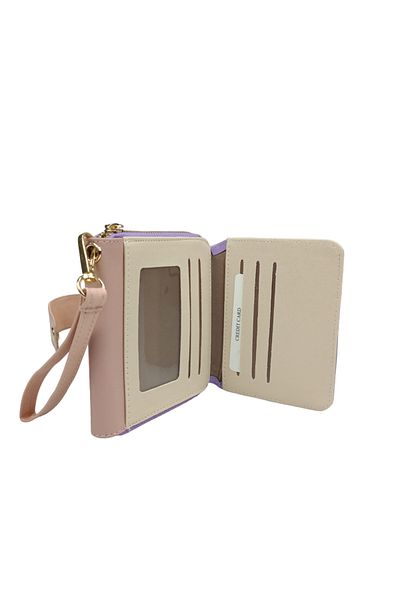 Sia Çanta SİA BAG Ollbag Colorful Women's Wallet with Double Snaps External Main Compartment Metal Zipper Middle Section with Wrist