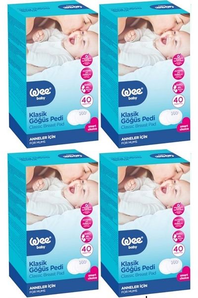 Wee Baby Classic Breast Pad (40 Li) 160 Pieces (4Pk*40)