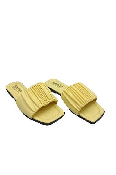 Sia Çanta Gathered Front Model Women's Slippers, Comfortable Sandals Style Non-Slip Sole Slippers