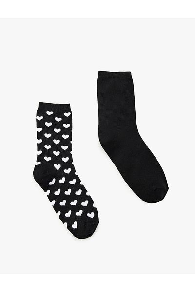 Koton Set of 2 Socks with Hearts