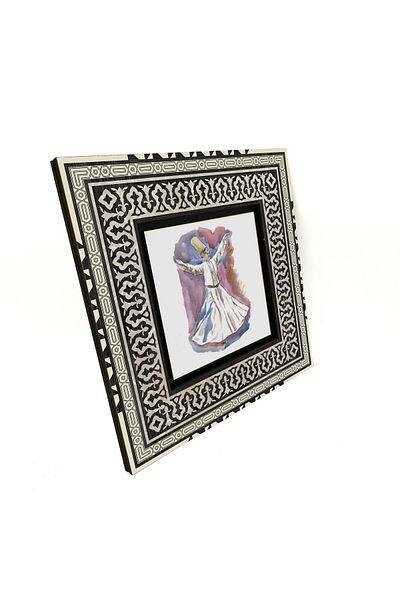 Sadrazam Whirling Dervish Printed Mdf Table 20X20 Krt-80