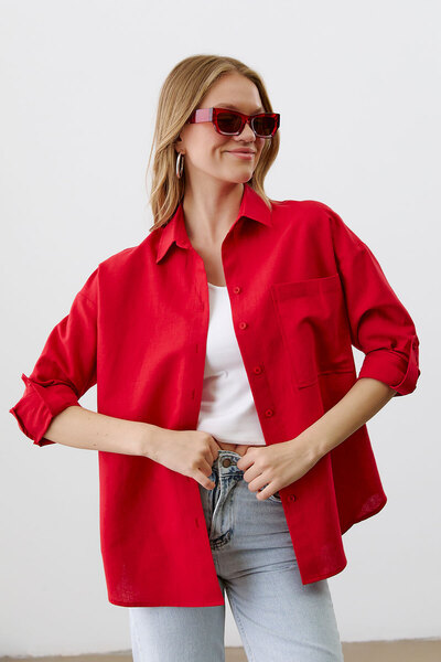 urban focus Oversize Linen Shirt