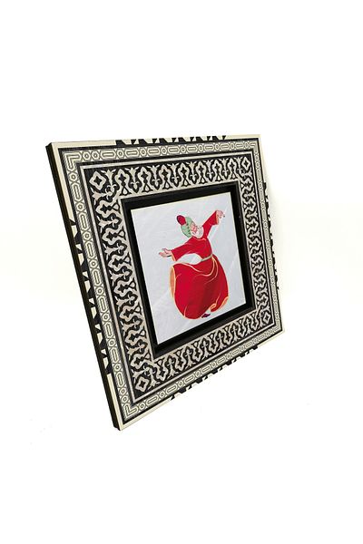 Sadrazam Whirling Dervish Printed Mdf Table 20X20 Krt-79