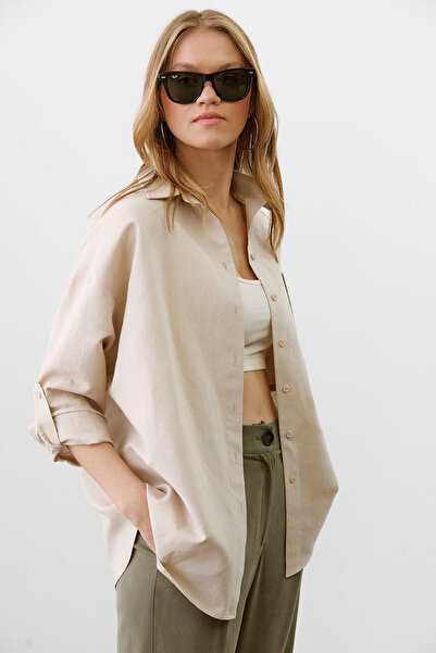 urban focus Oversize Linen Shirt