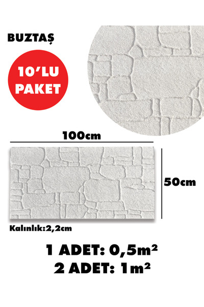 shop Taş Görünümlü Strafor Duvar Paneli (10'lu Paket)