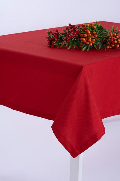 ALTINPAMUK Duck Fabric New Year's Tablecloth Stain Resistant Red Options