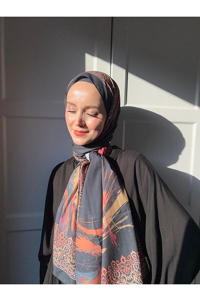 Modakaşmir Diji Medine Şal - Model abstract de mătase