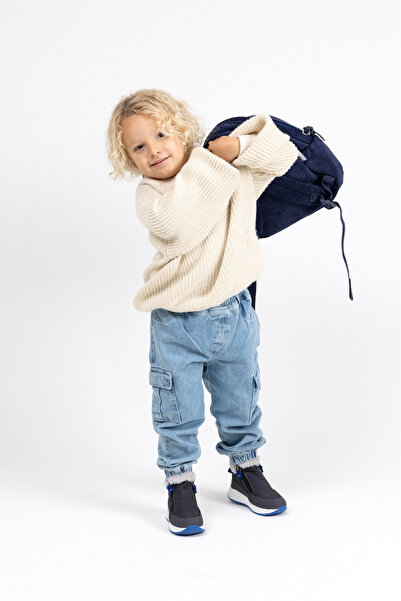 kids A more Coolest Corduroy Boy's Backpack Navy Blue