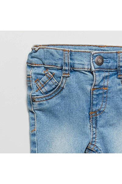 KIABI Slim-fit stretchy jeans with adjustable waist BLUE