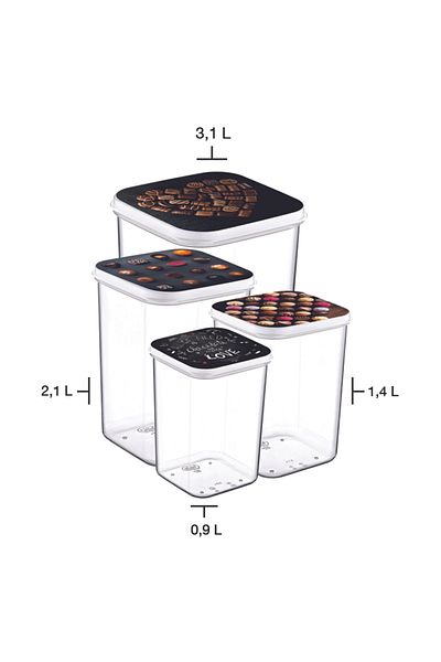 HOBBY LİFE Hobby Life Funbox 4-Piece Long Storage Container