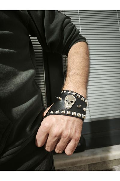 çelik belt vintega Bracelet with Studs Dry Head