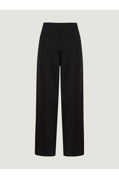 RİVUS Black Draped Pleated Stylish Trousers