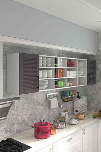 Kenzlife Hazır Mutfak Dolabı Kavun60 Gri Mod2 60*240*32 Mebran Kapak Suntalam...