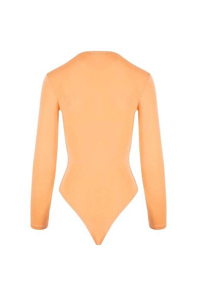 RİVUS Long Sleeve Iconic Body with Twisted Front and Bottom Snaps - Orange