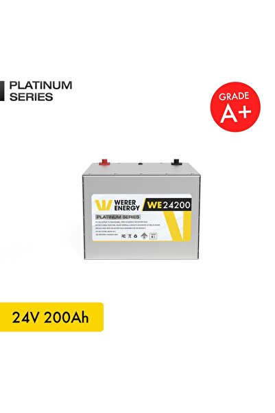 WERER ENERGY 24V 200Ah LiFePO4 Platinum Series Bluetooth'lu Lityum Demir Fosfat Akü