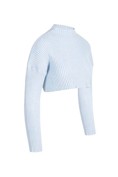 RİVUS Pulover Crop Knitwear - Albastru