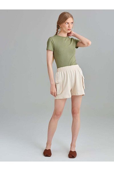 RİVUS Combed Cotton Basic T-Shirt - Green