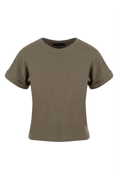 RİVUS T-shirt Μισή Λαιμόκοψη Basic - Χακί