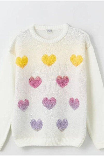 LC Waikiki Dětská dívka LCW - Pletený svetr s dlouhým rukávem s dlouhým rukávem