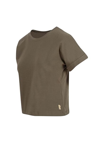 RİVUS Crew Neck Basic T-shirt - Khaki