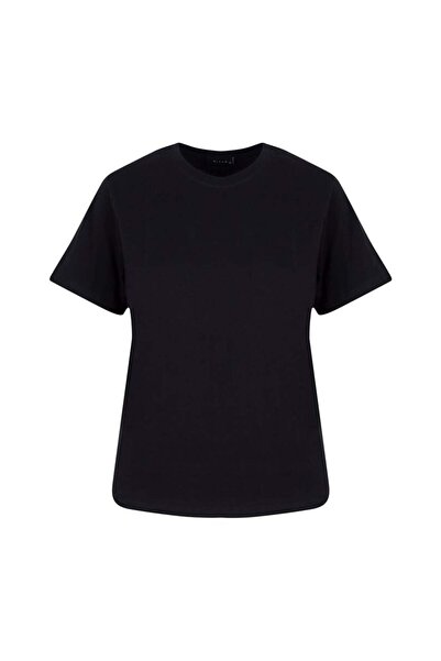 RİVUS Crew Neck Oversize T-Shirt - Black