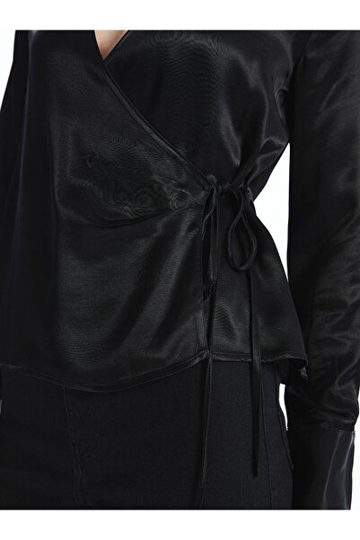 LC Waikiki Shirt Collar Satin Women's Blouse