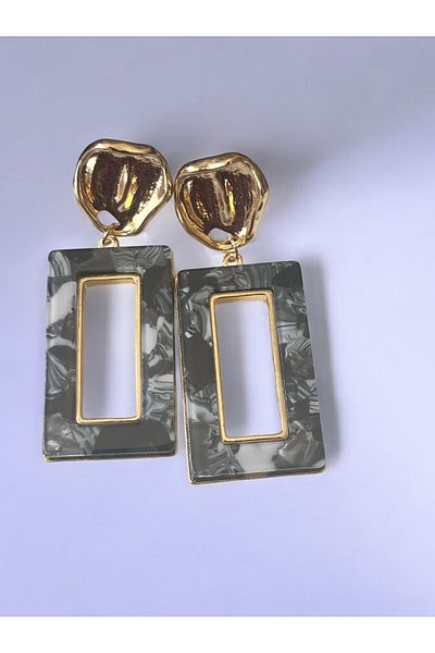NAİFTAKIAKSESUAR Women's Colorful Acrylic Geometric Earrings