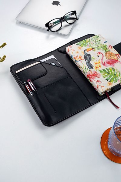 DK LEATHER Book Sleeve & Notepad Organizer - Organizer τσάντας πολλαπλών χρήσεων