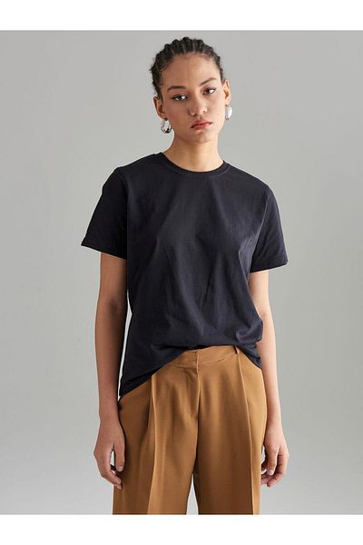 RİVUS Crew Neck Oversize T-Shirt - Black