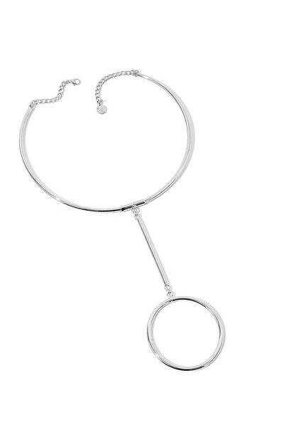 RİVUS Ring Detailed Pendant Necklace - Silver