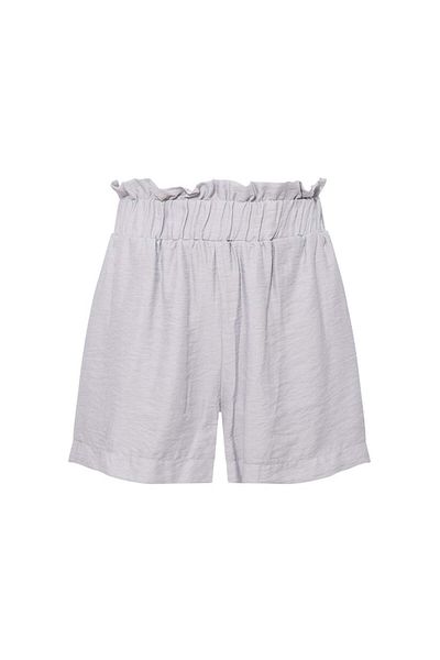 RİVUS Comfortable Cut Shorts with Elastic Waist - Gray