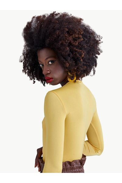 RİVUS Long Sleeve Iconic Body with Twisted Front and Bottom Snaps - Yellow