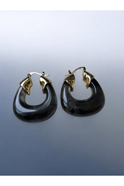 NAİFTAKIAKSESUAR Women's Colorful Acrylic Hoop Earrings