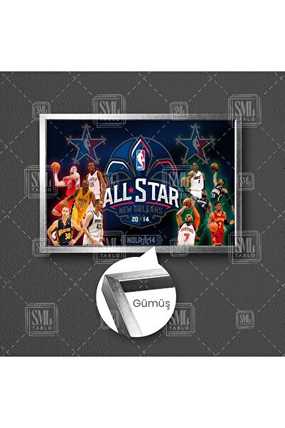 SML TABLO All Star Basketbol Maçı Nba Kobe Bryant Stephen Curry Yıldız Oyuncu...