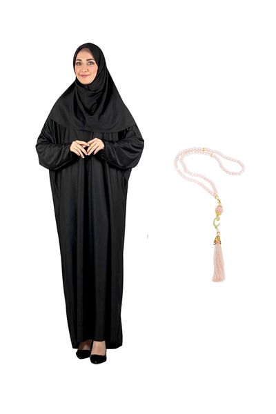 Modish Group Elegant Prayer Dress and Turban - Rosary and Shawl Set, Muslim Abaya Clothes