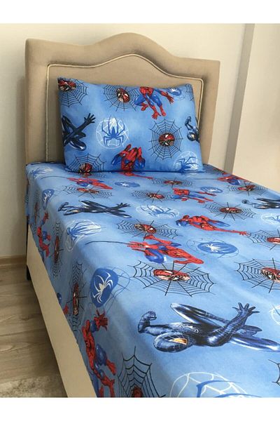 Mert Set cearșaf unic Ranforce elastic (țesătură) Spiderman