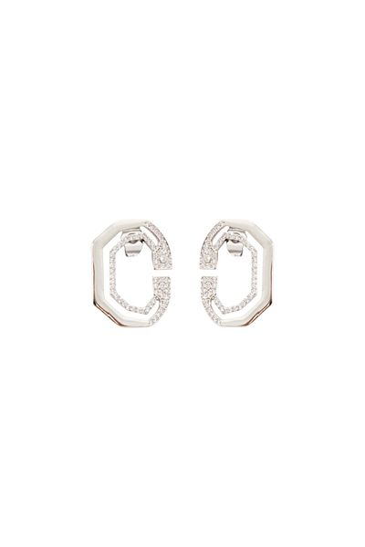 RİVUS Silver Colored Stone Detailed Earrings