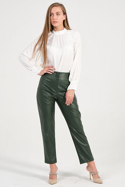 Shahiqa Ornamental Faux Leather Trousers