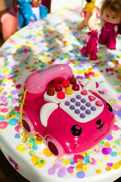 SmartFox Sesli ve Işıklı Oyuncak Arabalı Sürüklenebilir Telefon  İlk Telefonu...