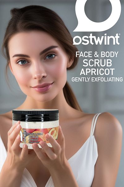Ostwint 300ml Face and Body Peeling Scrub - Skin Cleanser, Smoothing Circulation Accelerator Apricot