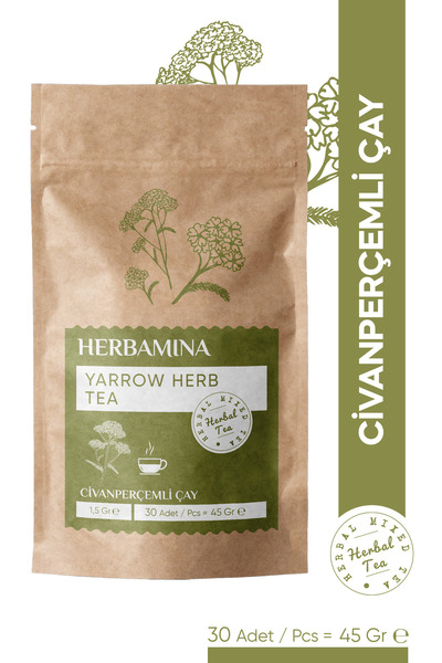 Herbamina Civanperçemli Karışık Bitki Çayı (YARROW HERB TEA) 1,5grx30 Saşet