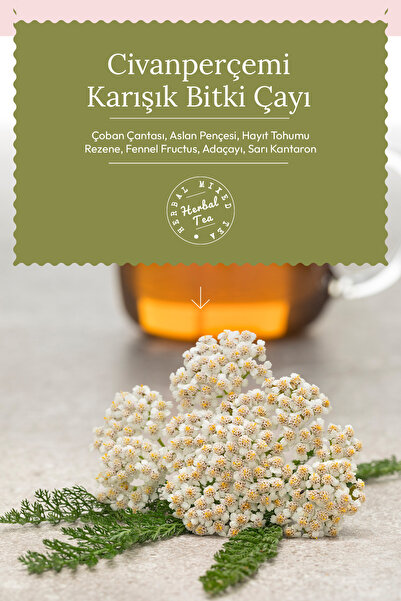 Herbamina Civanperçemli Karışık Bitki Çayı (YARROW HERB TEA) 1,5grx30 Saşet