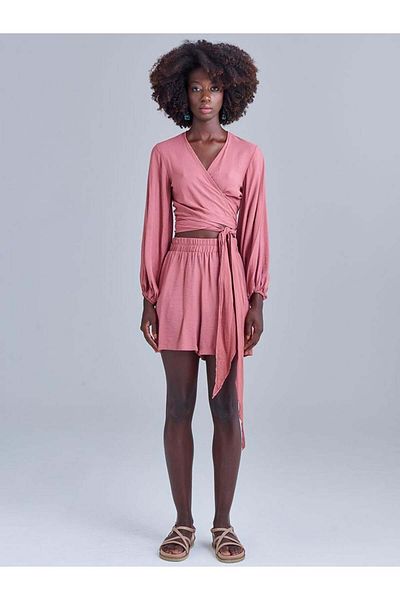 RİVUS Balloon Sleeve Blouse - Dried Rose